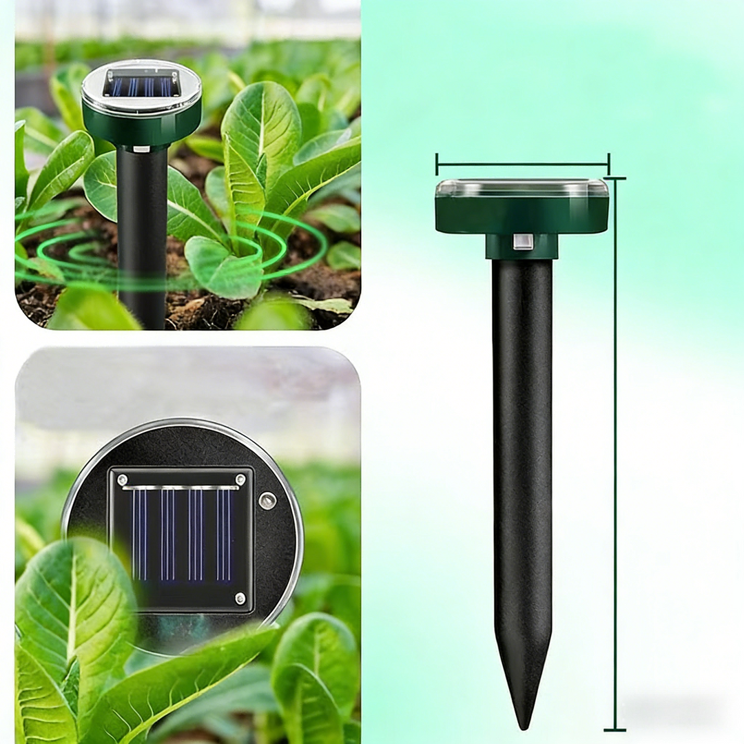 Solar Ultrasonic Rodent Repeller with Variable Frequency Sound and Auto Day-Night Mode