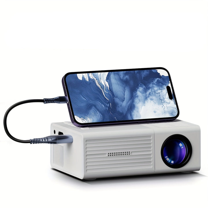 Portable Mini Projector with 3000 Lumen Brightness and HDMI USB Connectivity for Indoor Outdoor Use