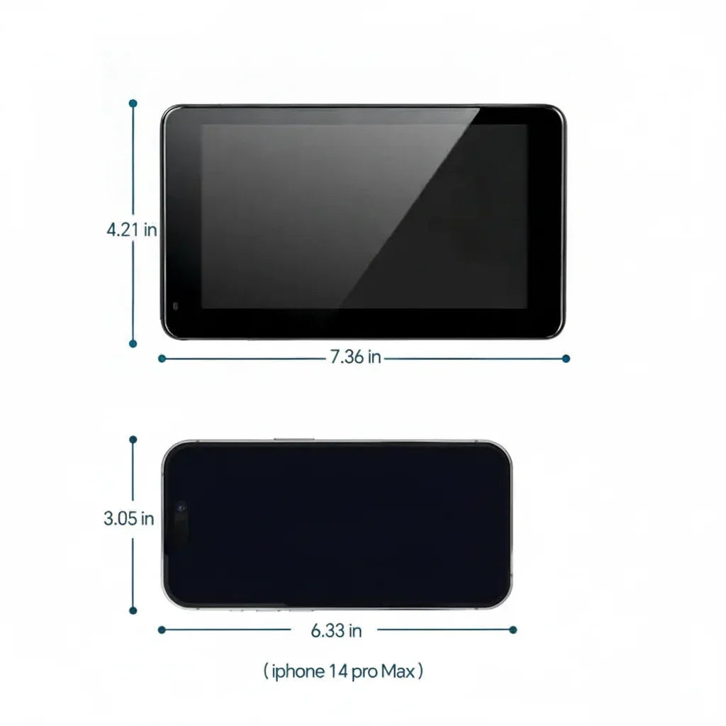 Wireless Car Display with Backup Camera and Voice Control for Navigation