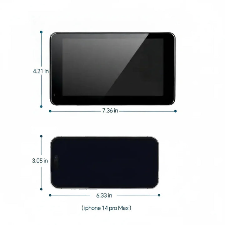 Wireless Car Display with Backup Camera and Voice Control for Navigation