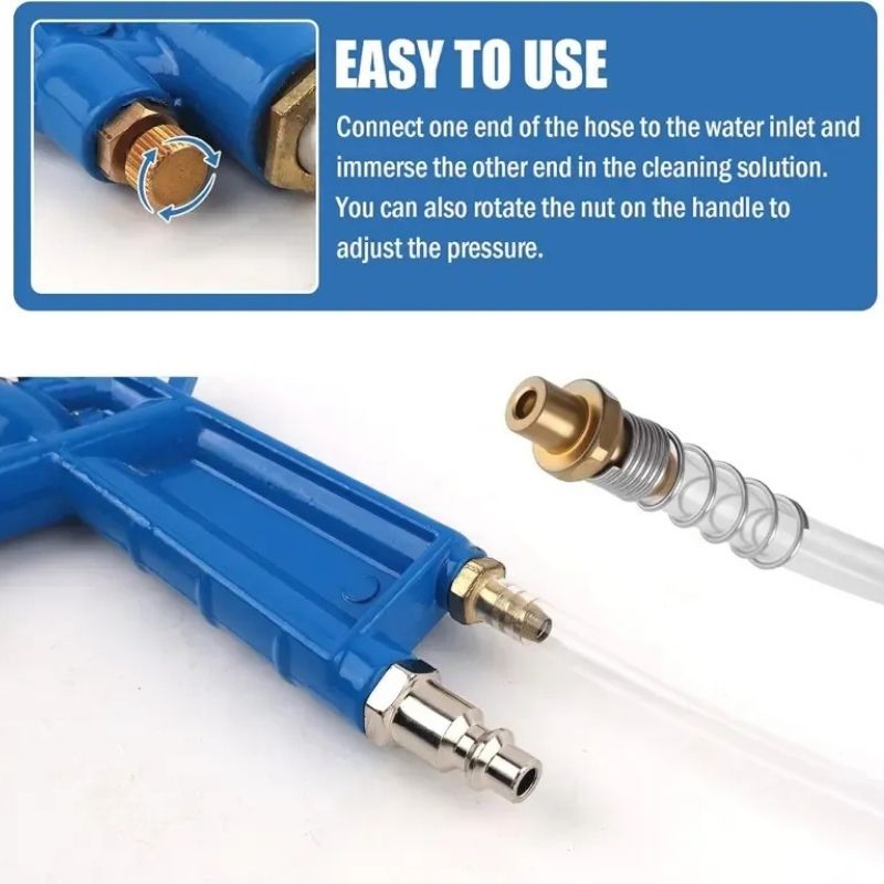 Air Blow Gun with Pivoting Nozzle and Alloy Body for Engine Cleaning