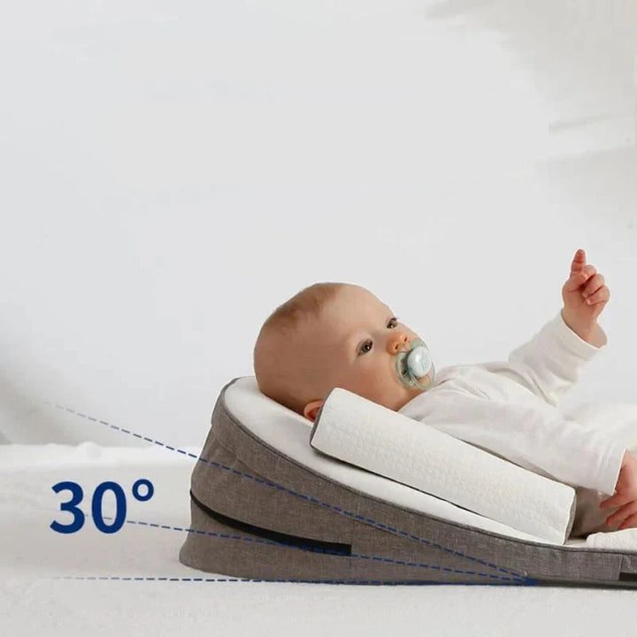 Infant Wedge Pillow with Memory Foam Core and Removable Cover for Crib Sleep