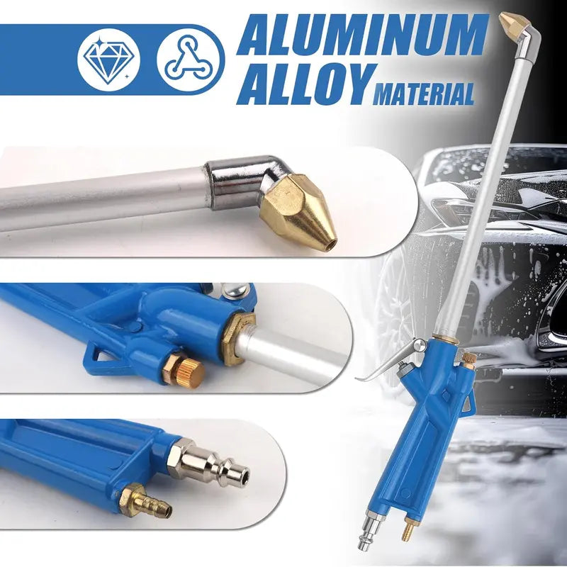 Air Blow Gun with Pivoting Nozzle and Alloy Body for Engine Cleaning