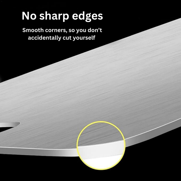 Titanium Cutting Board with Smooth Surface and Rounded Edges