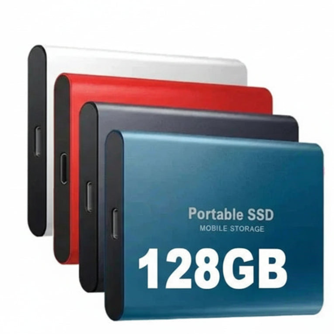 128GB External SSD Storage Drive with Universal Port and Multi-Platform Compatibility