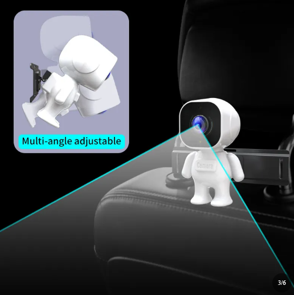 4.3 Inch Car Baby Monitor with HD Camera, Suction Cup Display and Adjustable Viewing Angle