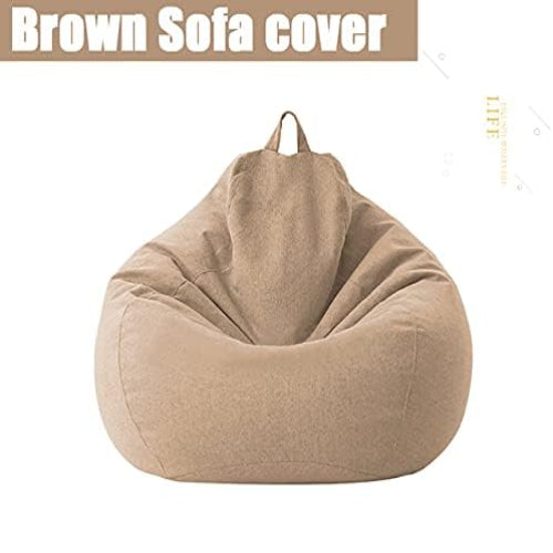 Customizable Bean Bag Cover with Linen Polyester Blend and Washable Design