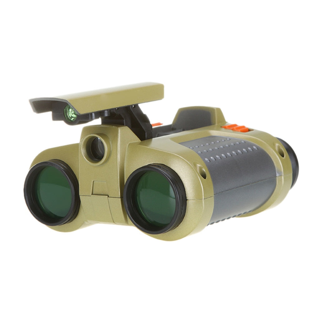 Kids Night Vision Binoculars with 4x Magnification and Adjustable Eyepieces, 26.2 ft Range