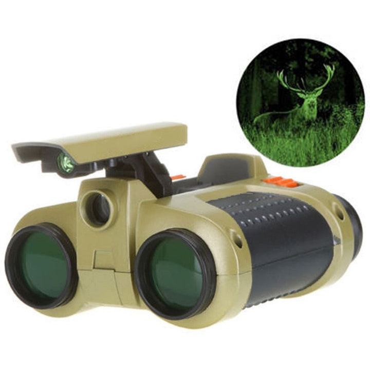 Kids Night Vision Binoculars with 4x Magnification and Adjustable Eyepieces, 26.2 ft Range