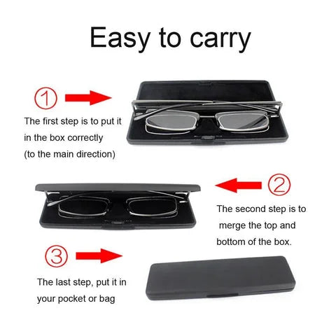 Compact Mens and Ladies Folding Reading Glasses