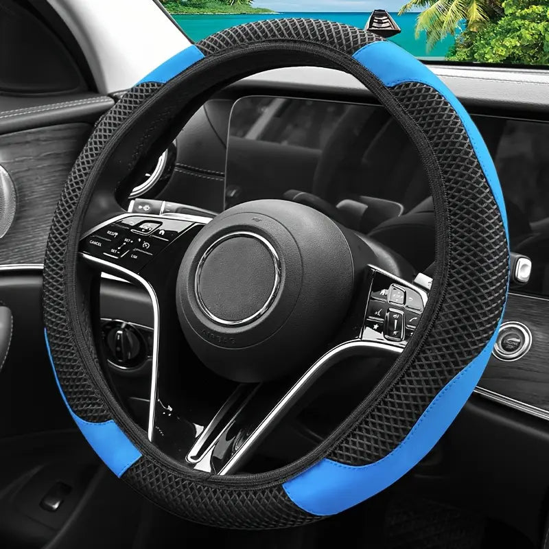 Steering Wheel Cover with Anti-Slip Lining and Moisture-Wicking Panels for A-Class W177 2019-2022