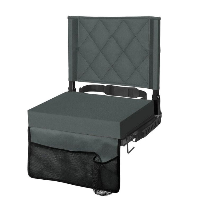 Stadium Seat with Angled Back Support and Adjustable Shoulder Strap