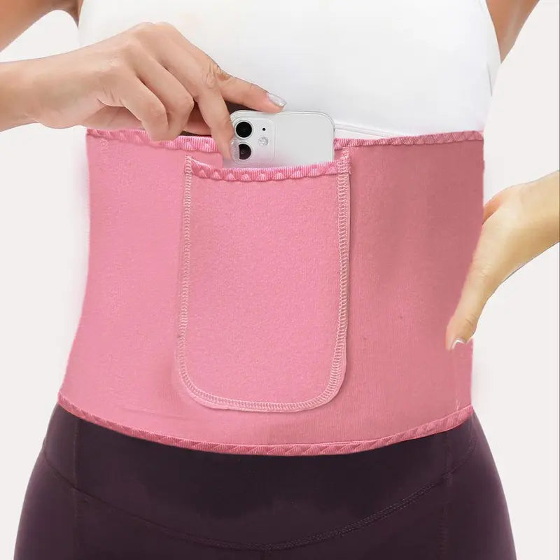 Neoprene Waist Belt with Heat Retention and Adjustable Closure for Workouts