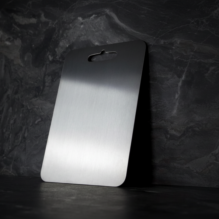 Titanium Cutting Board with Smooth Surface and Rounded Edges