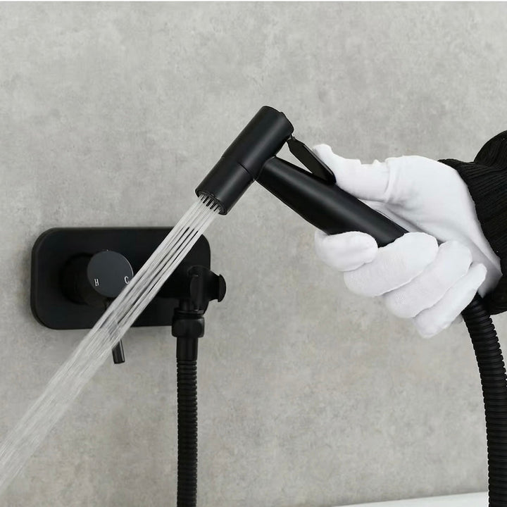 Brass Bidet Sprayer with Hot and Cold Water Control and Dual Spray Modes