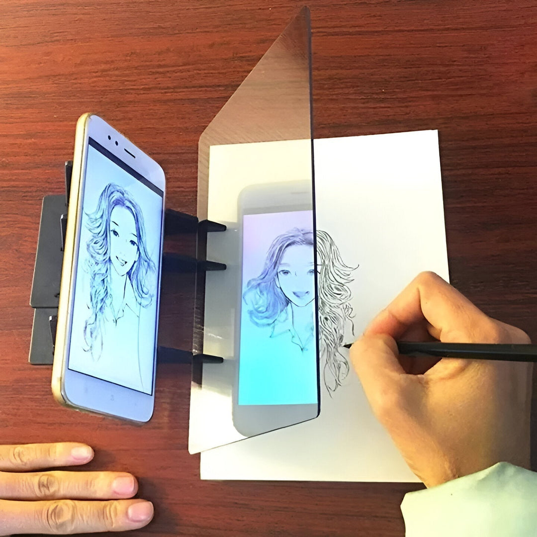 Optical Drawing Projector with Phone Screen Projection and Angle Adjustment