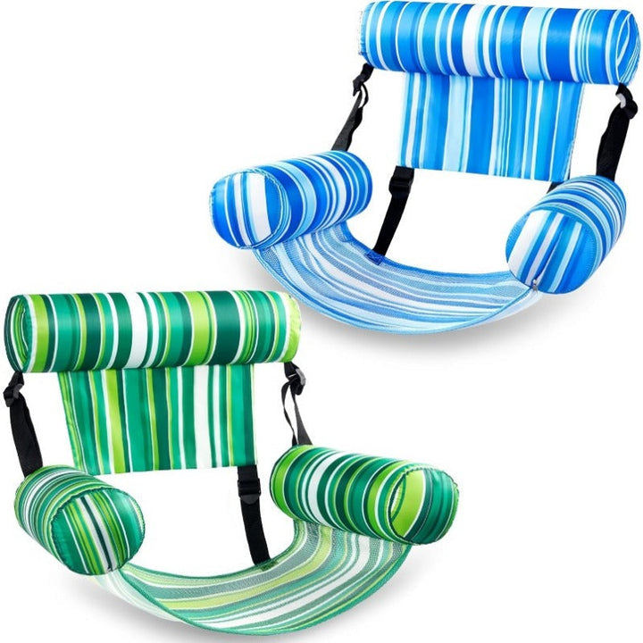 Inflatable Pool Float Chair with Mesh Seat and Adjustable Straps, 250lb Capacity