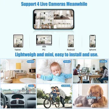 Mini Wireless Magnetic Camera, Live Audio and Video Monitoring in Real Time