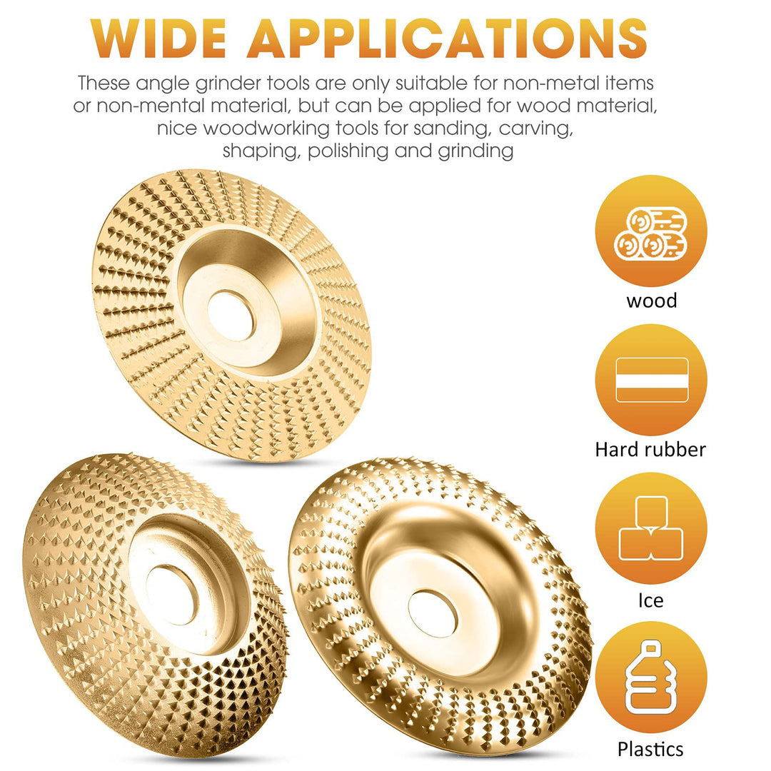 Tungsten Carbide Grinding Disc Set with Three Shapes for Angle Grinder