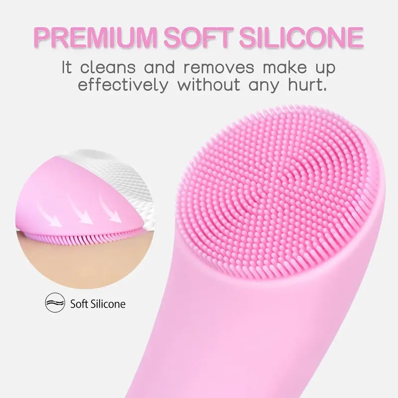 Vibrating Facial Cleansing Brush with Heated Tip and 5 Speed Settings