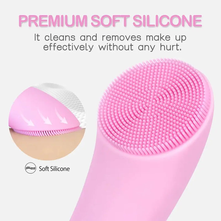 Vibrating Facial Cleansing Brush with Heated Tip and 5 Speed Settings