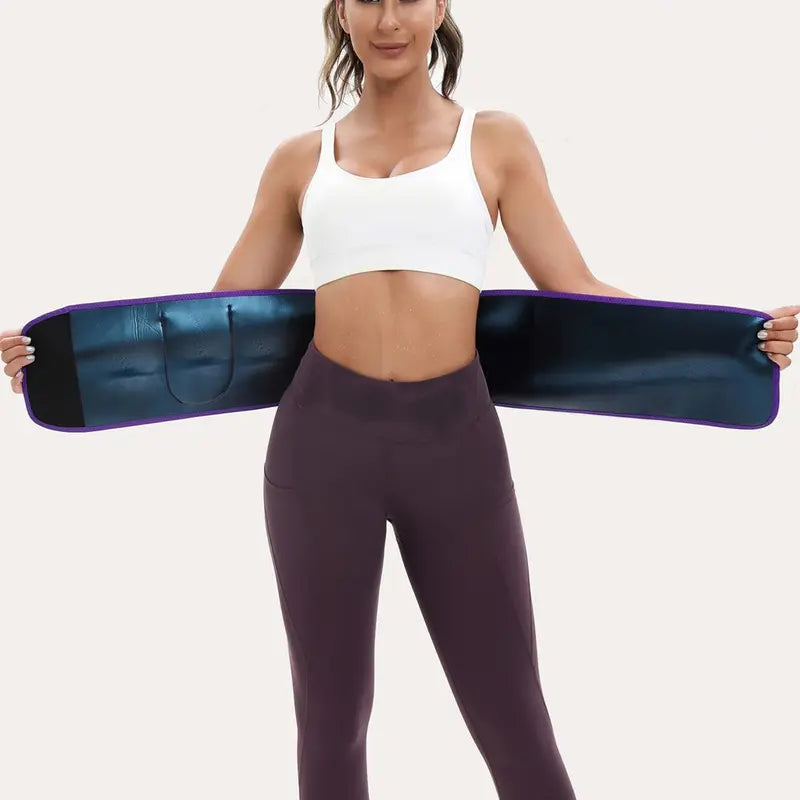 Neoprene Waist Belt with Heat Retention and Adjustable Closure for Workouts