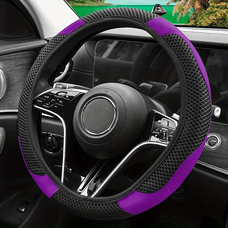 Steering Wheel Cover with Anti-Slip Lining and Moisture-Wicking Panels for A-Class W177 2019-2022