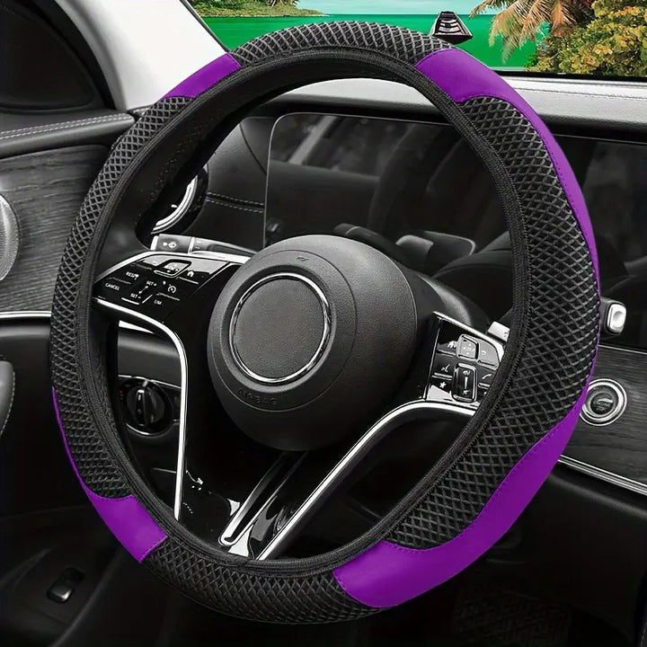 Steering Wheel Cover with Anti-Slip Lining and Moisture-Wicking Panels for A-Class W177 2019-2022