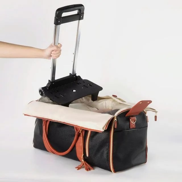 Carry On Travel Bag with Hanging Garment Zone and Shoe Compartment, 60L Capacity