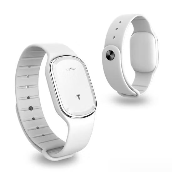 Ultrasonic Mosquito Repellent Bracelet with Adjustable Silicone Band and 130-Hour Battery, Pack of 2