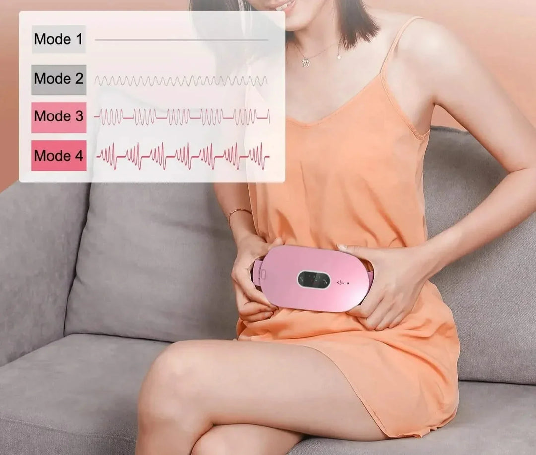 Cordless Heating Massager with Six Heat Levels and Six Massage Modes for Period Cramps