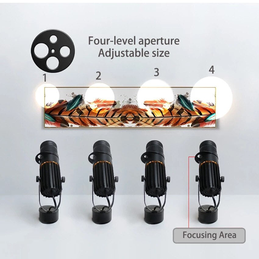 Adjustable LED Spotlight with Swivel Head and Three colour Temperatures, Dimmable Ceiling Mount