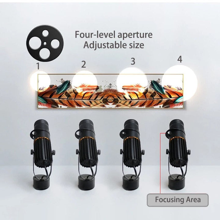 Adjustable LED Spotlight with Swivel Head and Three colour Temperatures, Dimmable Ceiling Mount