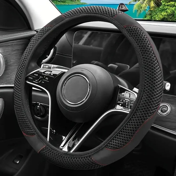 Steering Wheel Cover with Anti-Slip Lining and Moisture-Wicking Panels for A-Class W177 2019-2022