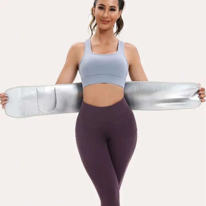 Neoprene Waist Belt with Heat Retention and Adjustable Closure for Workouts