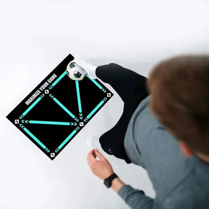 Soccer Dribbling Training Mat with Grip Socks and Video Program