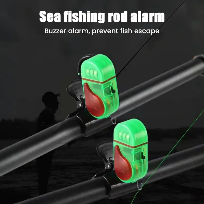Fishing Rod Bite Alarm with LED Light and 80 Decibel Sound Alert