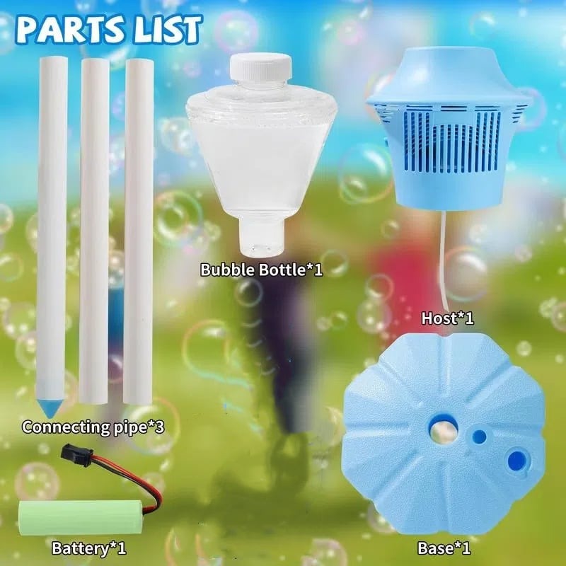Automatic Bubble Maker with Adjustable Stand and 20000 Bubbles Per Minute