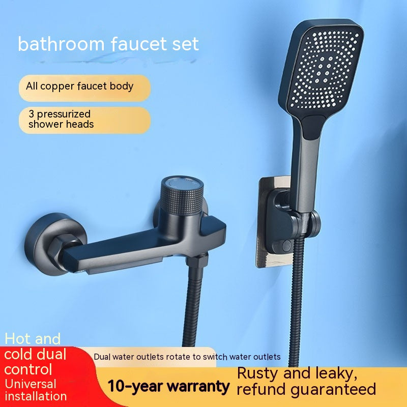 Handheld Filter Shower Head Set with Hose and Wall Holder