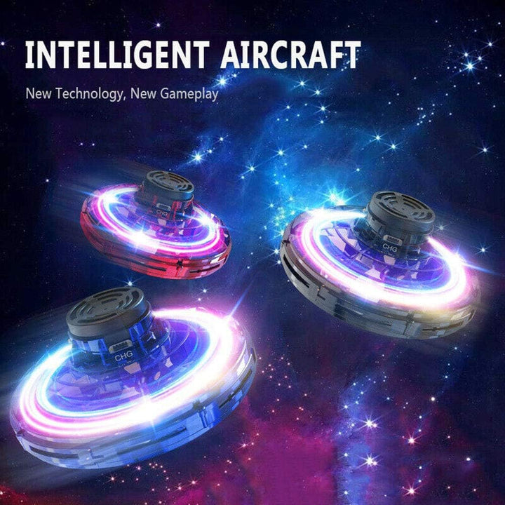 Hand Control Gyroscopic Hovering Spinner with LED Light Display and Rechargeable Battery