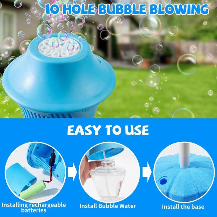 Automatic Bubble Maker with Adjustable Stand and 20000 Bubbles Per Minute
