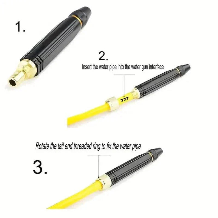 Adjustable Spray Nozzle with Extendable Tube and Trigger Lock for Garden Hose