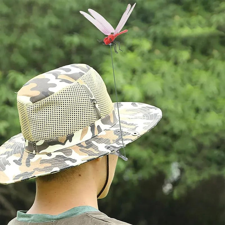 Dragonfly Clip with Waterproof Wings and Iron Reinforced Attachment for Mosquito Deterrent