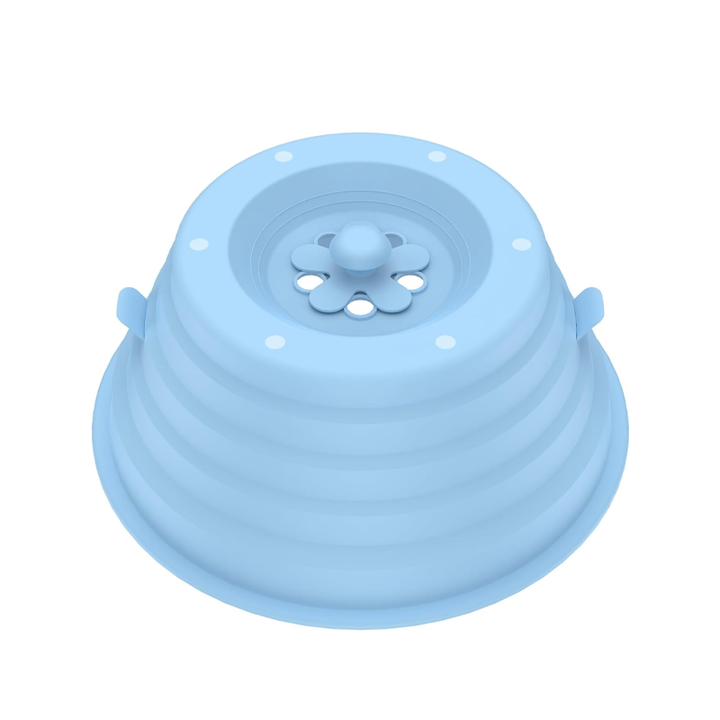 Collapsible Silicone Microwave Cover with Magnetic Storage and Steam Vents
