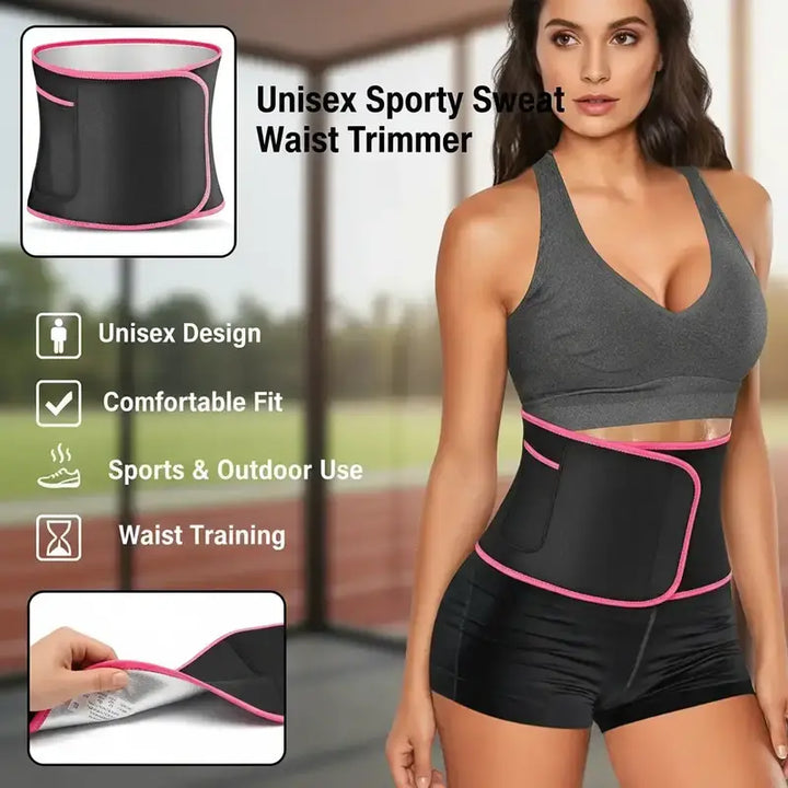 Neoprene Waist Belt with Heat Retention and Adjustable Closure for Workouts