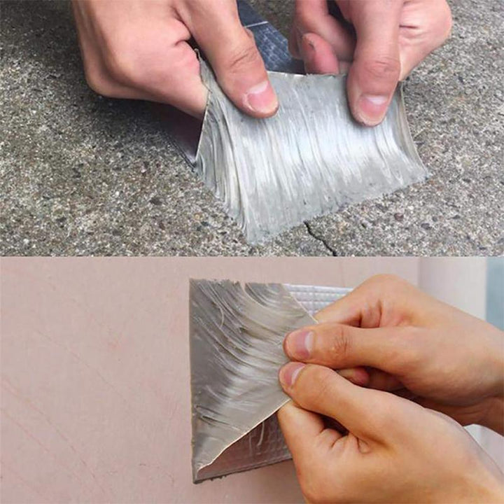 Waterproof Butyl Tape with Aluminum Foil Backing and Cold Weather Performance, 5 Meters