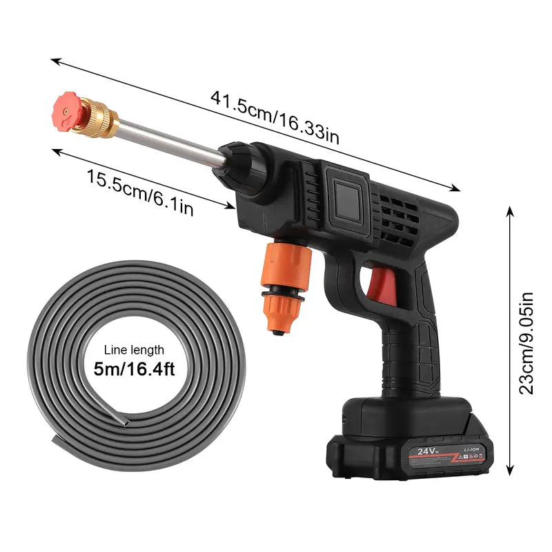 Cordless Pressure Washer 380 PSI with Foam Soap Kettle and Dual 24V Batteries
