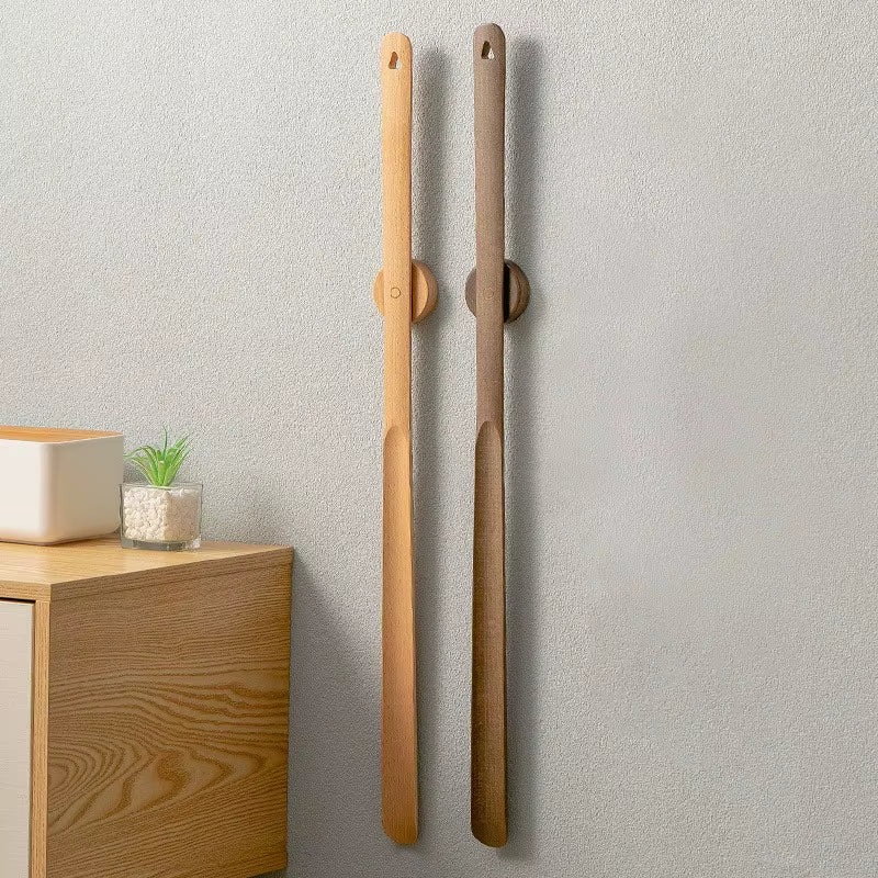 Extra Long Shoe Horn with Smooth Curved Surface and Comfortable Grip Handle