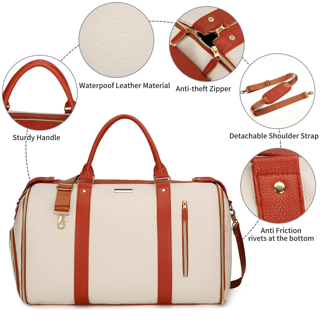 Carry On Travel Bag with Hanging Garment Zone and Shoe Compartment, 60L Capacity