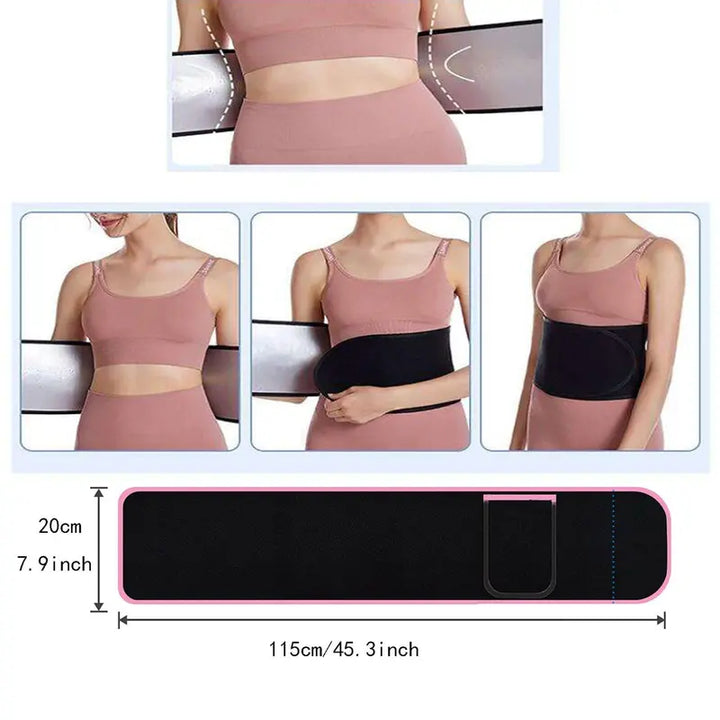 Neoprene Waist Belt with Heat Retention and Adjustable Closure for Workouts